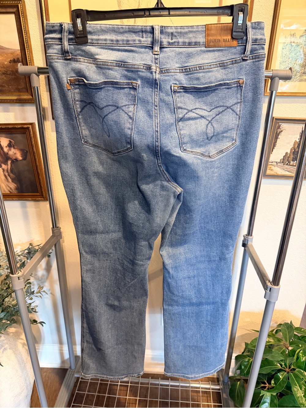 Judy Blue Faded Light Wash Straight-Leg Jeans
